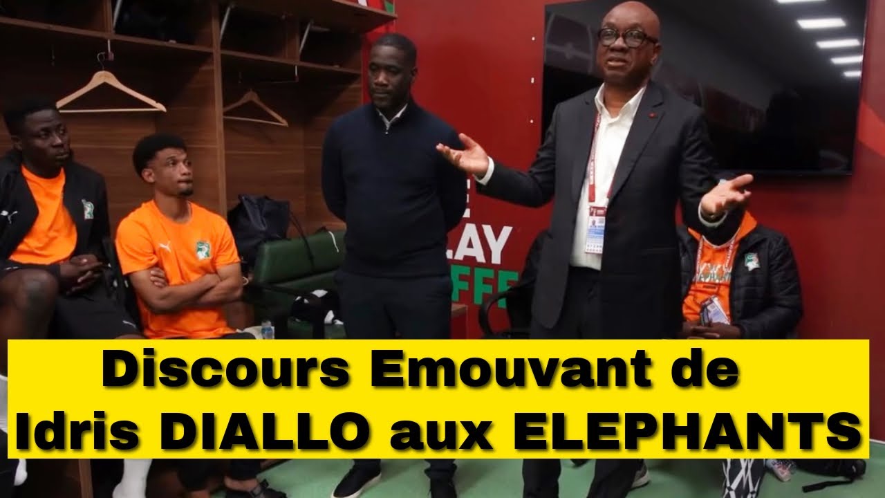 Yacine DIALLO : Discours Émouvant 🥹 aux Éléphants après Leur Élimination !