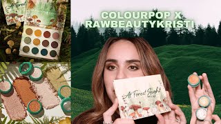 NEW Colourpop x RawBeautyKristi review | At forest sight palette and super shock shadows