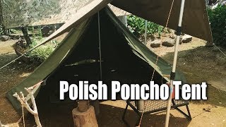 ポーランド軍テントの張り方 How to set up Polish Lavvu Poncho Tent
