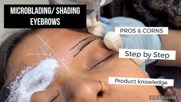 परमानेंट आईब्रो कैसे बनाये  permanent eyebrow | Microblading Eyebrows with Product knowledge