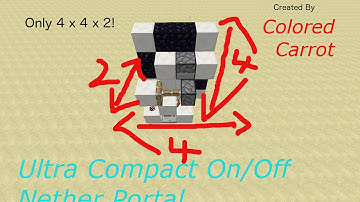 Minecraft -- Ultra Compact On/Off Nether Portal Tutorial (1x3x3 Lava Toggle Mechanism!)