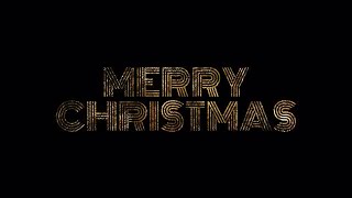Groovy Gold Merry Christmas Text Stock Motion Graphics