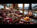 12 Hour Snowy Cabin Fireplace ASMR | Crackling Fire Sounds