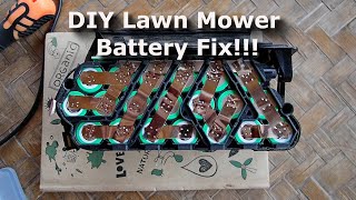 DIY Lawn Mower Battery Greenworks BAF724 Fix (18650 battery replacement)