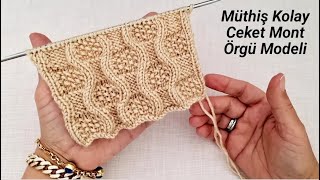 Müthiş Kolay Ceket Mont Örgü Modeli ?? knitting crochet battaniye patik DIY yelek kazak design