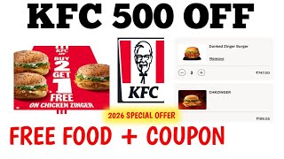 KFC 500 off || KFC Coupon Code Today || KFC free food offer 2026 screenshot 5