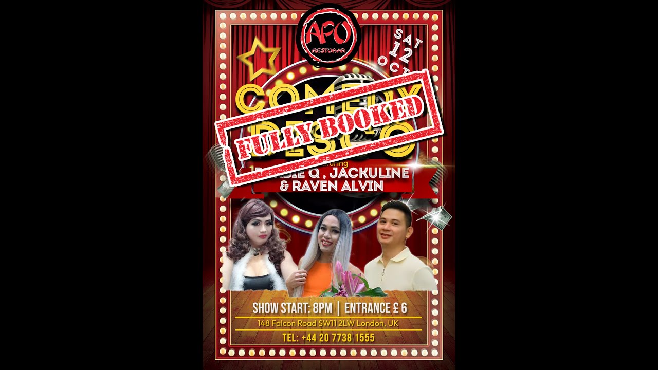 PINOY COMEDY SHOW in London with Barbie Q, Jackulin Moko & Raven Alvin