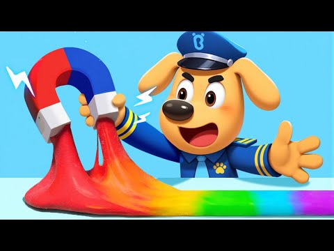 The Magical Magnet | Useful Story | Police Cartoon | Sheriff Labrador |  BabyBus TV