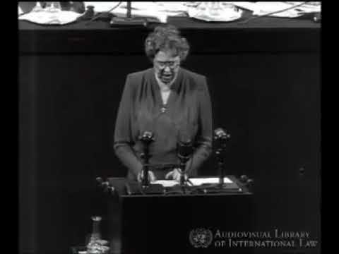 Vídeo: Quan va pronunciar Eleanor Roosevelt el seu discurs?