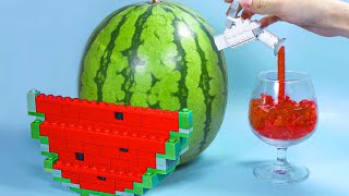 Ешьте Арбузное Мороженое LEGO | Лего В Реальной Жизни | Stop Motion Cooking И ASMR