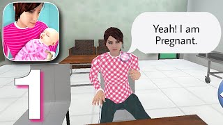 Pregnant Mother Simulator - Virtual Pregnancy Game Gameplay Walkthrough Part 1 || Routine 1 & 2 || screenshot 2
