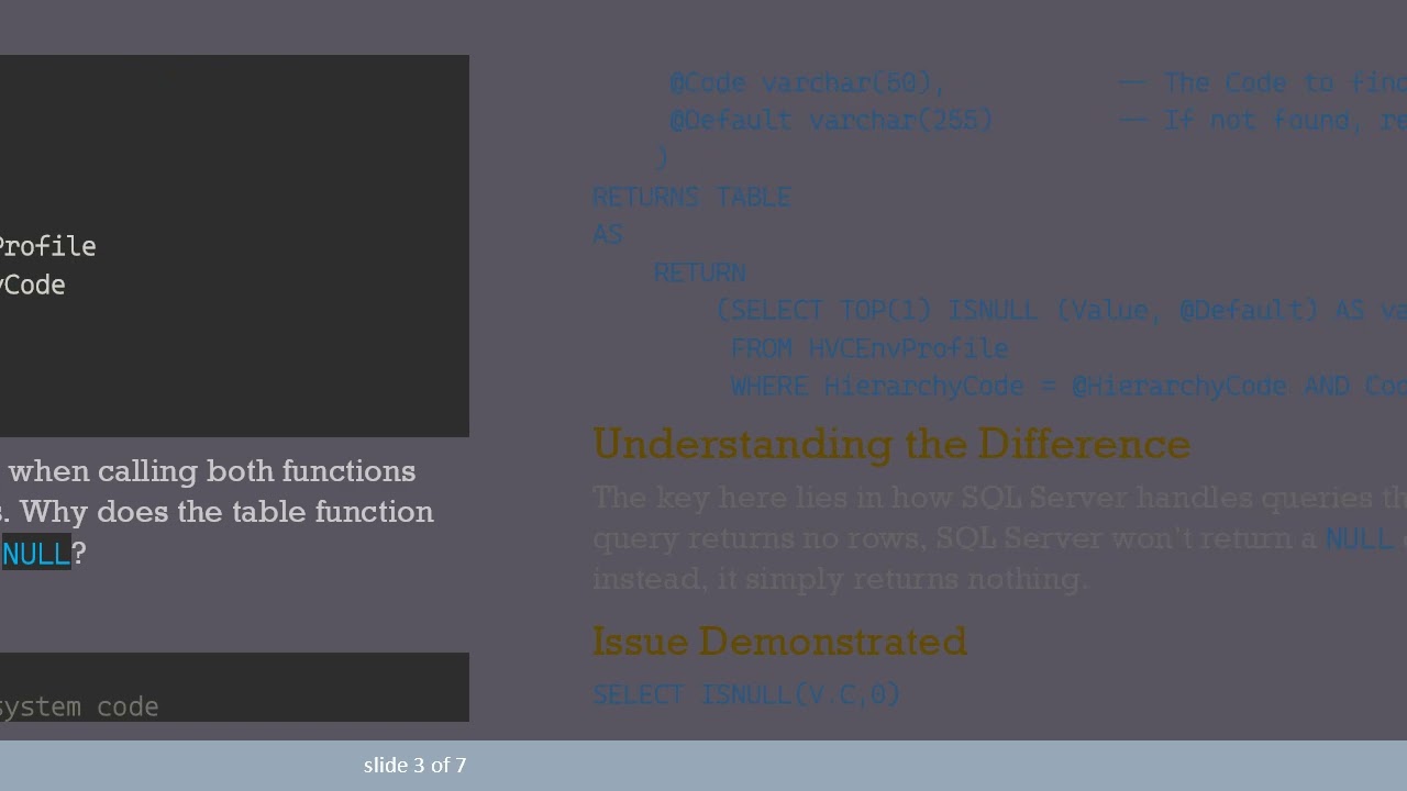 Resolving NULL Values in SQL Server 2016: A Guide to Scalar and Table Functions