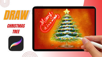 Christmas Tree Drawing in Procreate | Beginner Tutorial Easy
