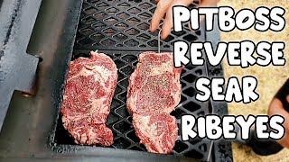 Pit Boss Pro 1100 Reverse Sear Ribeye Steaks