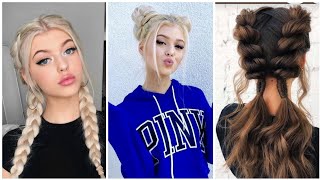 تسريحات شعر طويل العودة للمدرسة ?~ Back to school Hairstyle Tutorials تسريحات شعر ٣