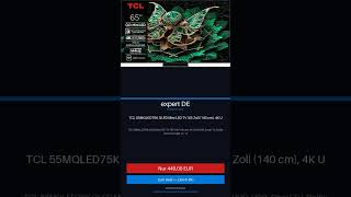 TCL 55MQLED75K QLED Mini LED TV (55 Zoll (140 cm), 4K UHD, H QLED TV kaufen 2026 | #Shorts