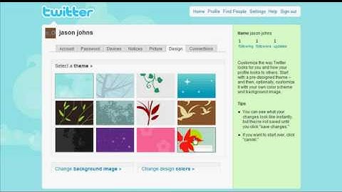 Setting Up Your Twitter Background Image