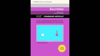 TI-99/4A: "Socrates" Game Development Devlog #25: Game Manual