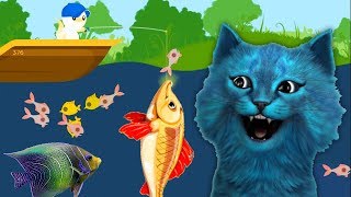 КОТЕНОК РЫБОЛОВ В поисках ОГРОМНОЙ РЫБЫ симулятор маленького котенка рыболова детский летсплей