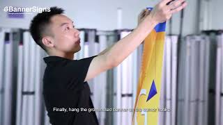How to easily install an Adjustable X Banner Stand with eBannerSigns!