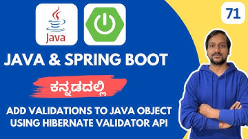 ✅ Hibernate Validator in Spring Boot | Validate Java Objects | Kannada Spring Boot Tutorial