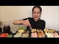 MUKBANG | 100 суши/роллов съем? | 100 sushi rolls | не АСМР