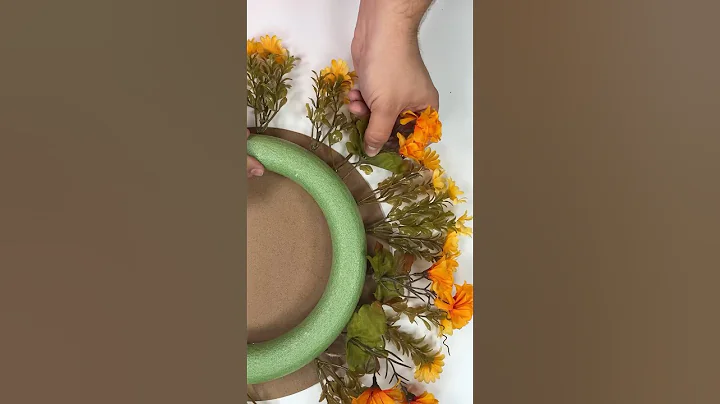 Head to your local dollar store to make this unique Fall wreath! 🍂🌼 #shorte #diy #homedecor #decor
