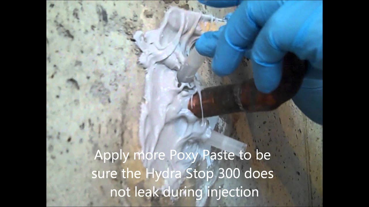 Fix Leaks Around Waterline Pipe And Penetrations In A Concrete 
