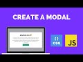 Create a Modal (Popup) with HTML/CSS and JavaScript