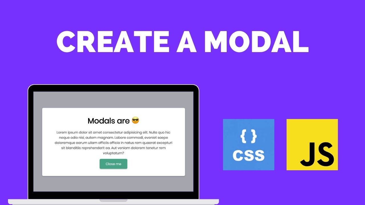 Create A Modal (Popup) With Html/Css And Javascript