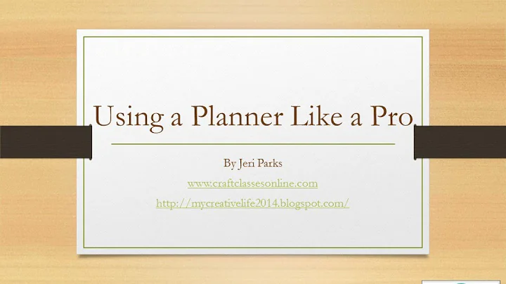 Using a Planner Like a Pro