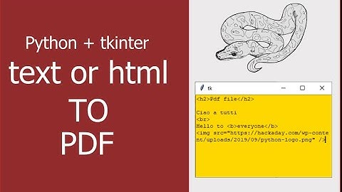 Tkinter Text to make PDF files from text or html (ENG/ITA)