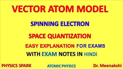 VECTOR ATOM MODEL IN HINDI || ATOMIC PHYSICS || #spacequantisation || # spinningelectron ||