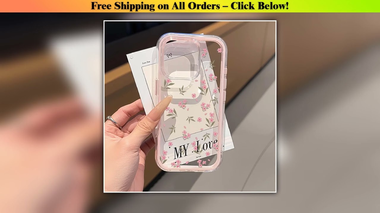 Transparent Flower Phone Case For iPhone 15 Pro Case iPhone 16 11 12 13 14 17 Pro Max 17 Air Soft S