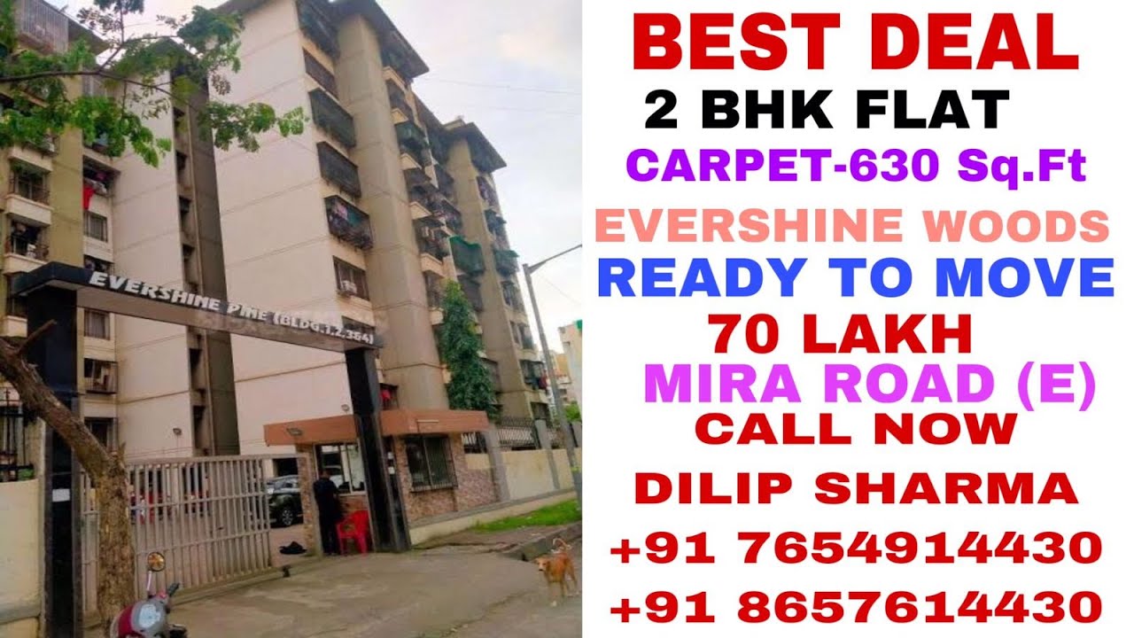 2 BHK FLAT FOR SALE IN EVERSHINE WOODS IN MIRA ROAD EAST 2BHK