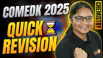 COMEDK 2025 Chemistry Quick Revision - Chemistry Formulae One Shot 🔥