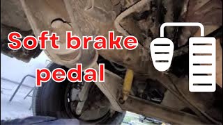 ford 7.3 diesel soft brake pedal or brakes go to floor spongy brake pedal