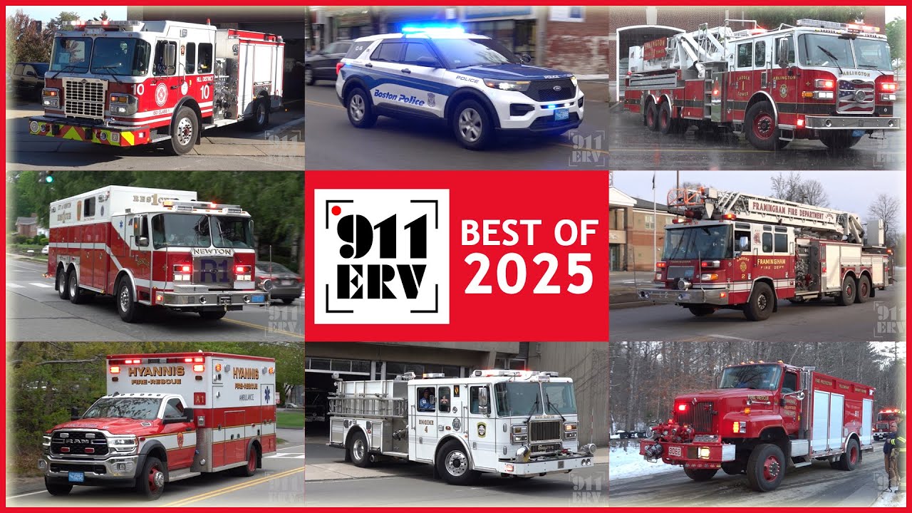 Fire Trucks, Police Cars, and Ambulances Responding Compilation | Best of 2025 (224 Departments)