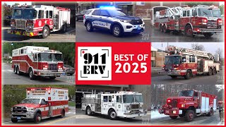 Fire Trucks, Police Cars, and Ambulances Responding Compilation | Best of 2025 (224 Departments)