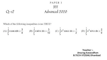 JEE Advanced 2020 Math Paper 1 (Q 12) solution | IIT JEE Maths | #jeeadvanced2020 #projecteducation