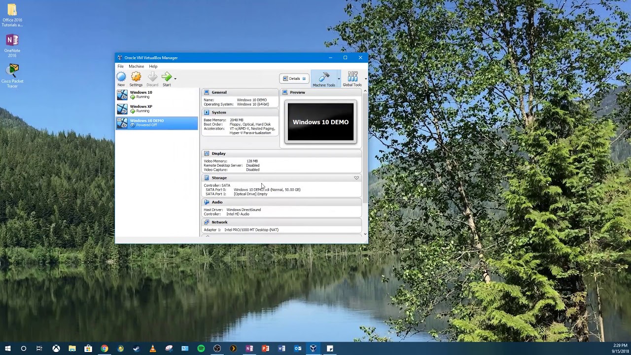 oracle vm virtualbox windows 10