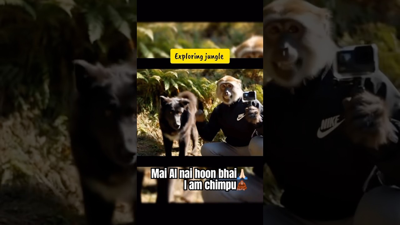 ⁣Mai AI nai hoon bhai🙏🏻😒 | My name is Chimpu🦧 #ai #viral #shorts