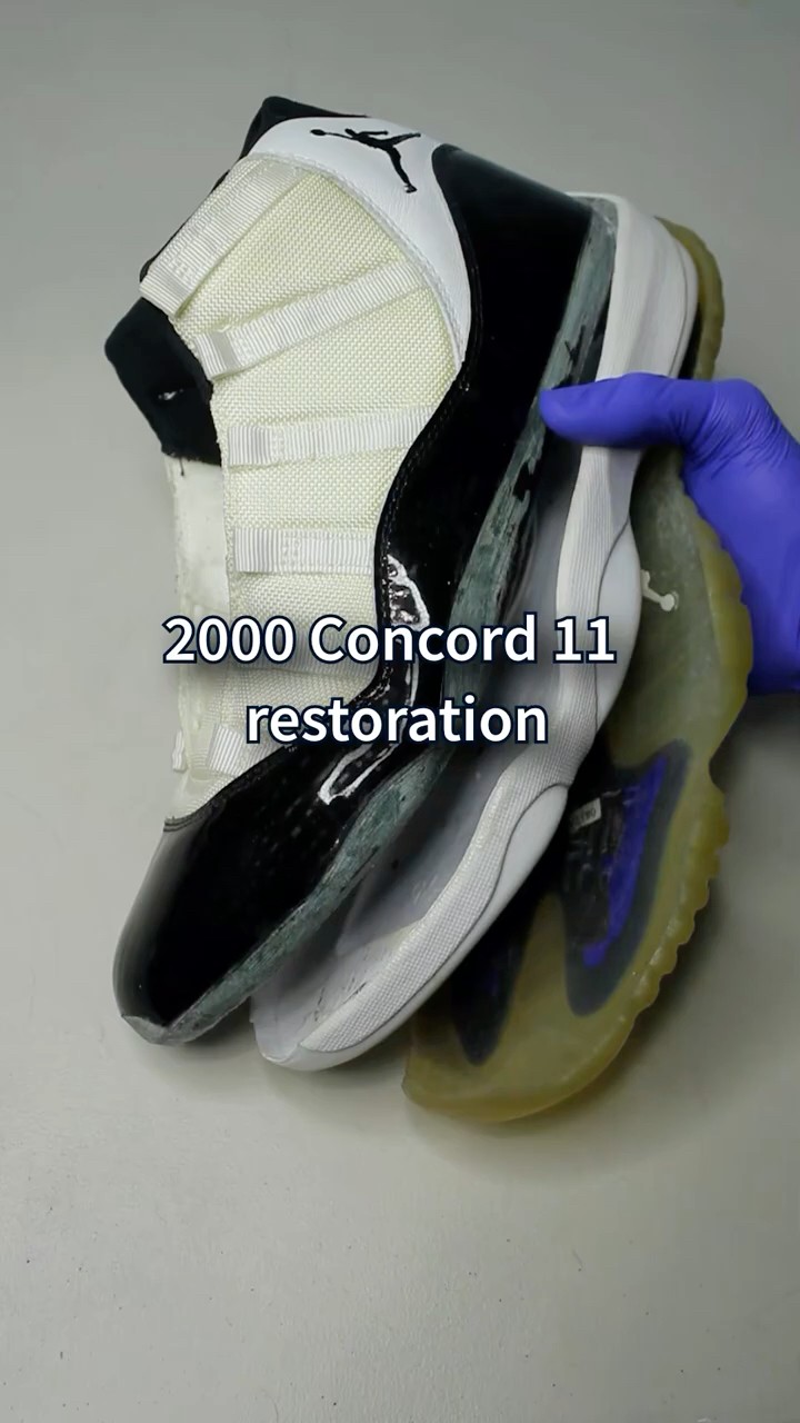 $400 Jordan 11 Concord Restoration! - YouTube