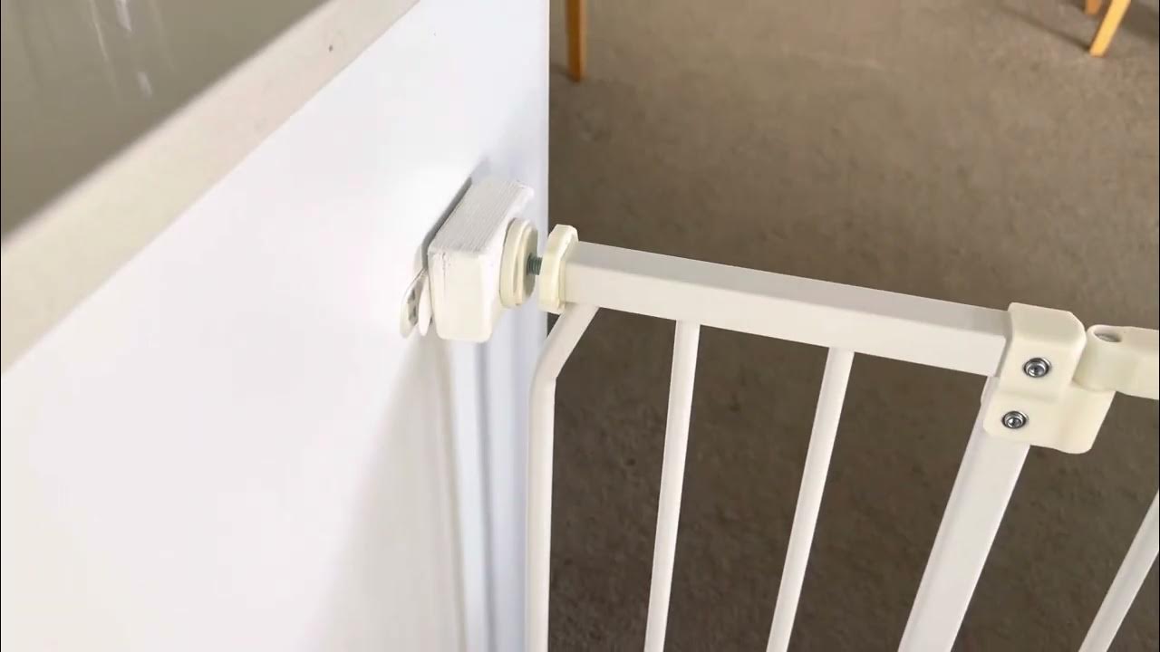 How to install a baby gate without screwing it into the wall YouTube