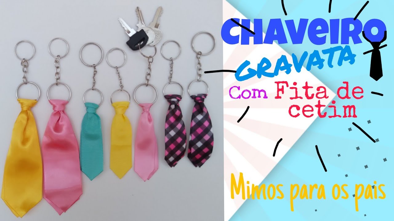 Como fazer chaveiro gravata, mimo para o dia dos pais