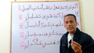 إستخراج ٱحكام تجويد سورة الفيل بالتفصيل بسهولة ويسر