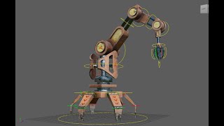 16 Color Controls, Limit Translations, lock and Hide Channels - Maya Mech Arm Rigging