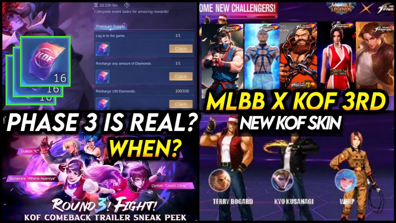 PHASE 3 FOR KOF EVENT 2024 IS REAL? NEW KOF SKIN IN MLBB X KOF 3