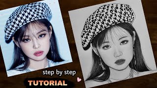 How To Draw Blackpink Jennie Drawing Tutorial - Youcandraw