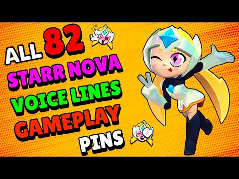 Brawl Stars Starr Nova Voice Lines, All Animated Pins & Gameplay!